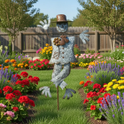 Decoris Tuinsteker vogelverschrikker | Decoris | 78 cm (Metaal, Zilver) 803678 K170105738 - 2