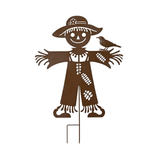 Decoris Tuinsteker vogelverschrikker | Decoris | 99.8 cm (Metaal, Bruin) 873187 K170105750