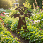 Decoris Tuinsteker vogelverschrikker | Decoris | 99.8 cm (Metaal, Bruin) 873187 K170105750 - 3