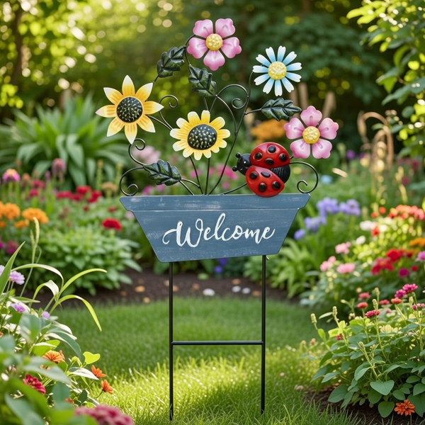 Decoris Tuinsteker welkomstbord | Decoris | 73 cm (IJzer) 873183 K170105747 - 2