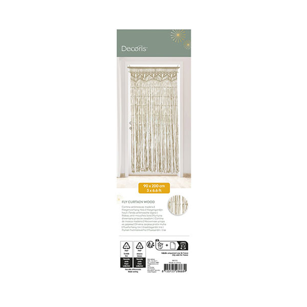 Decoris Vliegengordijn | Decoris | 90 x 200 cm (Bamboe roede) 891210 K170105729 - 2
