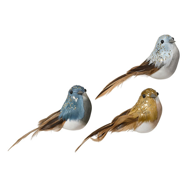 Decoris Vogel kerst ornament | Decoris | 3 stuks 704778 K151001940 - 1
