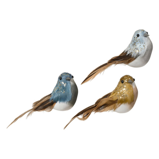 Decoris Vogel kerst ornament | Decoris | 3 stuks 704778 K151001940