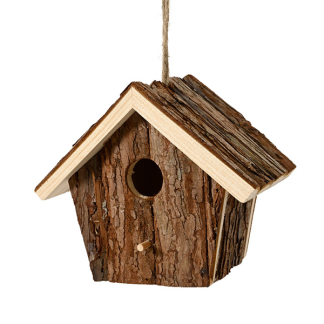 Decoris Vogelhuisje | Decoris | 16.5 x 12 x 14 cm (Hangend, Hout) 860261 K170105506