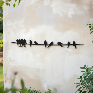 Decoris Wanddecoratie | Decoris | 119 x 1.5 x 18 cm (IJzer, Zwart) 803689 K170105752 - 2