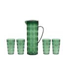 Decoris Waterkan met glazen | Decoris | 1.7 L (Kunststof, Set, Groen) 827051 K170203585