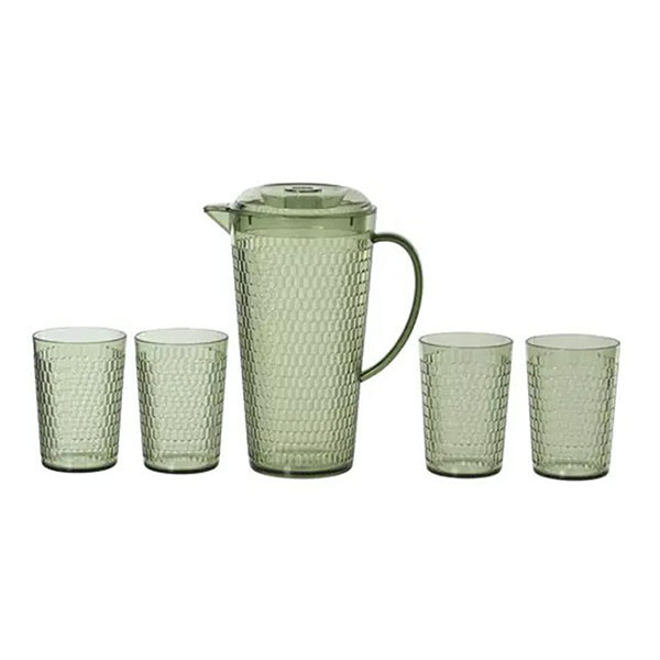 Decoris Waterkan set | Decoris | 5-delig (Kunststof, Groen) 874569 K170105724 - 1