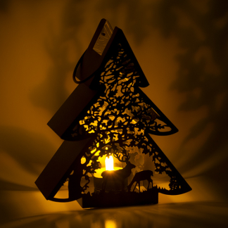 Decoris Waxinelichthouder kerst | 17 x 21 cm (Kerstboom, Binnen) 523235 K150304026 - 3