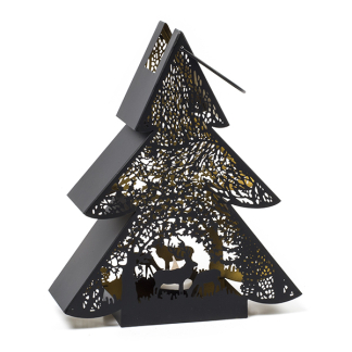 Decoris Waxinelichthouder kerst | 25 x 30 cm (Kerstboom, Binnen) 523234 K150304025 - 