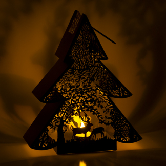 Decoris Waxinelichthouder kerst | 25 x 30 cm (Kerstboom, Binnen) 523234 K150304025 - 3