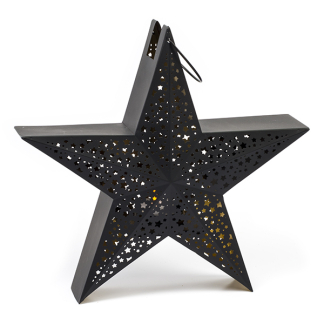 Decoris Waxinelichthouder kerst | 48 x 39 cm (Ster, Binnen) 523244 K150304027 - 2