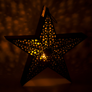 Decoris Waxinelichthouder kerst | 48 x 39 cm (Ster, Binnen) 523244 K150304027 - 