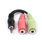 Delock Adapter jack 3.5 mm stereo 4 polig - 2 x 3.5 mm vrouwelijk stereo 65344 K050301013 Delock Adapter jack 3.5 mm stereo 4 polig - 2 x 3.5 mm vrouwelijk stereo 65344 K050301013