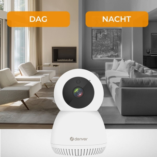 Denver Beveiligingscamera wifi | Denver (Full HD, 8 meter nachtzicht, Draaifunctie, Bewegingsdetectie, Binnen) IIC-215MK2 K170113639 - 4