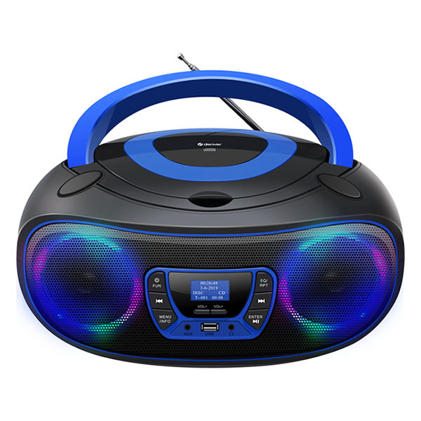 Denver Cd-speler | Denver | FM | DAB + (Bluetooth, Led, USB, AUX, Blauw) TDB-212BU BLUE K105005332 - 1