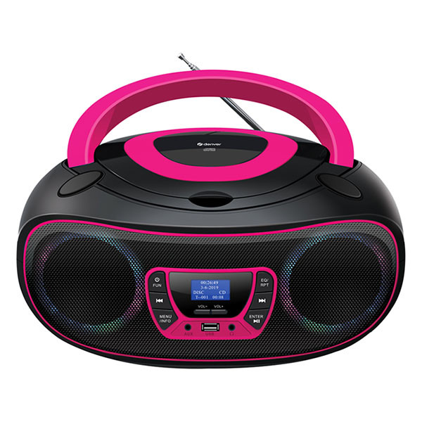 Denver Cd-speler | Denver | FM | DAB + (Bluetooth, Led, USB, AUX, Roze) TDB-212P PINK K105005334 - 1