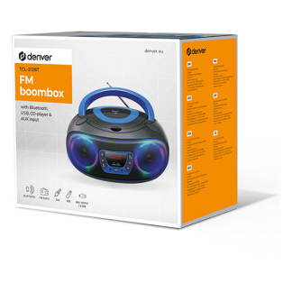 Denver Cd-speler | Denver | FM (Bluetooth, Led, USB, AUX, Blauw) TCL-212BT BLUE K105005330 - 2