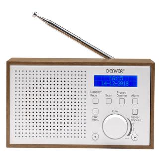 Denver DAB+ radio | Denver | FM (5W, Batterij, Timer, Wit) DAB-46WHITE K105005326