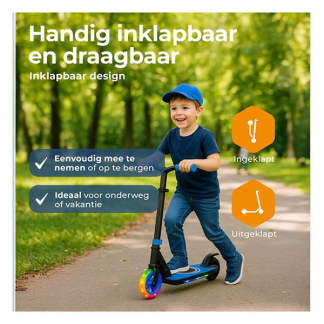 Denver Elektrische kinderstep | Denver (Inklapbaar, Vanaf 6 jaar, Tot 10km/u, Blauw) SCK-5500BU K170111842 - 5