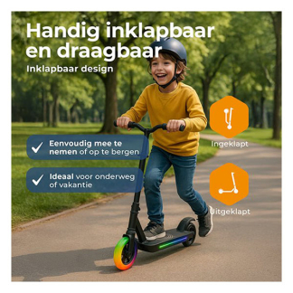 Denver Elektrische kinderstep | Denver (Inklapbaar, Vanaf 6 jaar, Tot 10km/u, Zwart) SCK-5500B K170111841 - 5