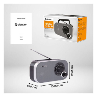 Denver FM radio | Denver | AM (Batterijen, Grijs) TR-51GREY K105005320 - 4