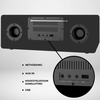 Denver Internetradio | Denver (Bluetooth, Cd-speler, DAB+, FM, AUX, USB, Zwart) MIR-270B K105005236 - 2