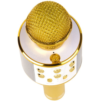 Denver Karaoke microfoon | Denver (Bluetooth, Draadloos, Speaker, AUX, MicroSD, Goud) KMS-20G K105005245 - 2