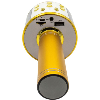Denver Karaoke microfoon | Denver (Bluetooth, Draadloos, Speaker, AUX, MicroSD, Goud) KMS-20G K105005245 - 3