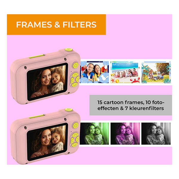 Denver Kindercamera | Denver (Full HD, 40 MP, Beeldeffecten, 2 inch scherm, Roze) KCA-1351RO K105005310 - 4