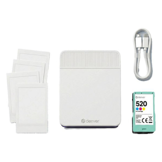 Denver Mini printer | Denver | MCP6010 (12.8 x 10.7 x 4.8 cm, Bluetooth, Thermisch, 800 mAh, USB, Kleur) MCP-6010 K105005304