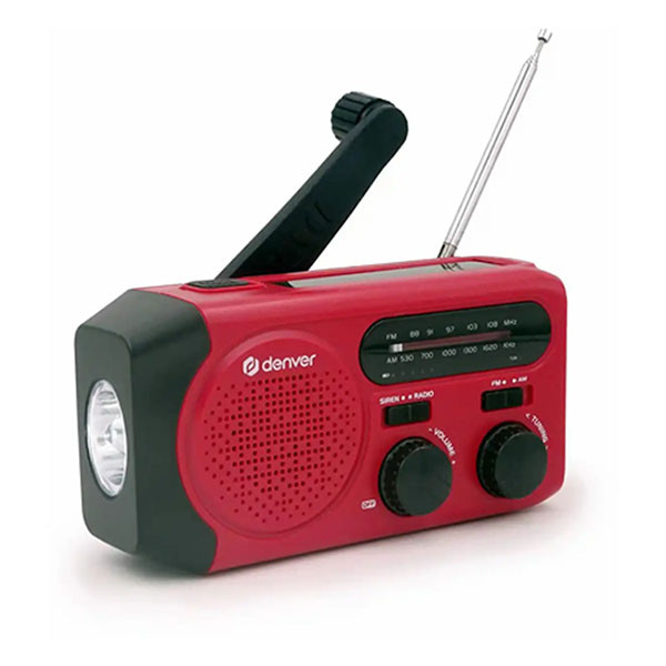 Denver Noodradio | Denver | AM | FM (5W, 2000mAh, Zaklamp, Zonnepaneel, USB C) SCR-2010 K105005180 - 1