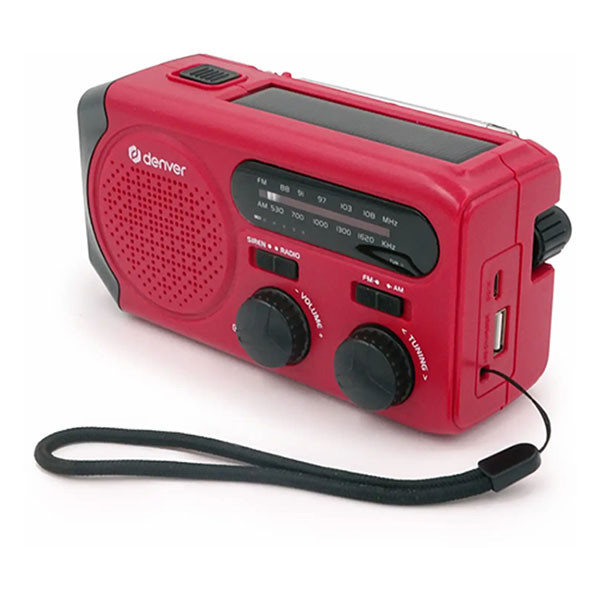 Denver Noodradio | Denver | AM | FM (5W, 2000mAh, Zaklamp, Zonnepaneel, USB C) SCR-2010 K105005180 - 4