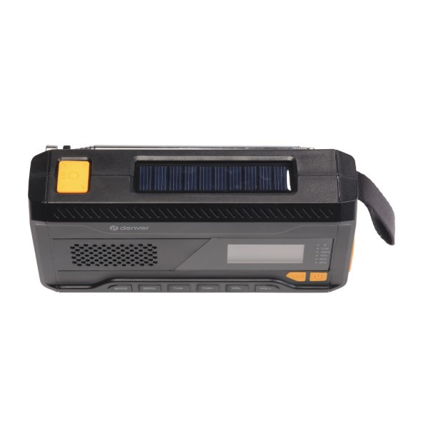 Denver Noodradio | Denver | DAB+ | FM (Bluetooth, Zaklamp, Opwindbaar, Zonnepaneel, USB) SCD-2033 K170511310 - 2