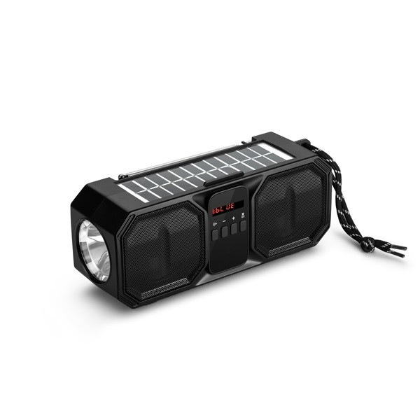 Noodradio | Denver | FM (Bluetooth, Zaklamp, Zonnepaneel, USB)