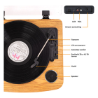 Denver Platenspeler | Denver | 20W (Bluetooth, 33/45/78 rpm, RCA, Ingebouwde speakers, Bruin) VPL-230LW K070501406 - 3
