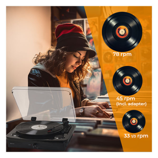 Denver Platenspeler | Denver | 20W (Bluetooth, 33/45/78 rpm, RCA, Ingebouwde speakers, Zwart) VPL-230B K070501407 - 3