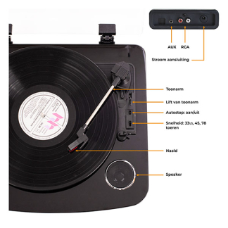 Denver Platenspeler | Denver | 20W (Bluetooth, 33/45/78 rpm, RCA, Ingebouwde speakers, Zwart) VPL-230B K070501407 - 4