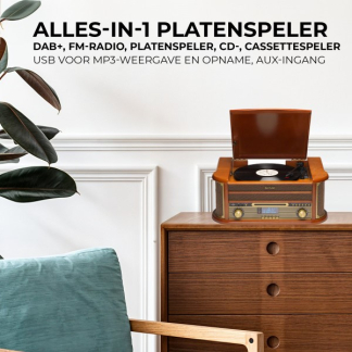 Denver Platenspeler | Denver (USB, AUX, Cd-speler, Cassette speler, DAB+, AM, FM, Hout, Voorversterker, 33/45/78 rpm) MRD-51 K105005234 - 3