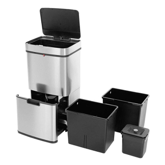 Denver Prullenbak | Hailo | 54 liter (Sensor, Volautomatisch, Trio, RVS) 656-0010 K170108271 - 5