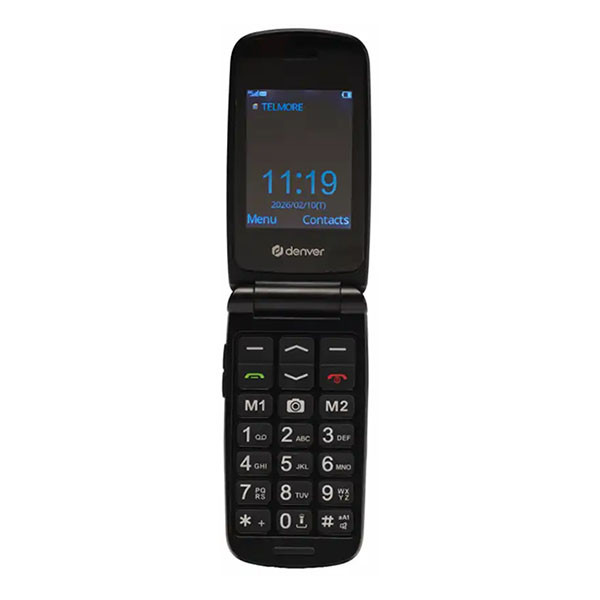 Denver Senioren mobiele telefoon | Denver | BAS-24800L (4G, Bluetooth, 2.4" kleur, SOS-knop, 32 GB, USB C, Zaklamp) BAS-24800L K105005351 - 1