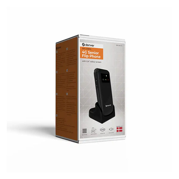 Denver Senioren mobiele telefoon | Denver | BAS-24800L (4G, Bluetooth, 2.4" kleur, SOS-knop, 32 GB, USB C, Zaklamp) BAS-24800L K105005351 - 8