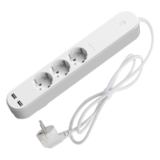 Denver Slimme stekkerdoos | Denver (Wifi, Timer, 2x USB A) SHP-310U K170406343 - 1
