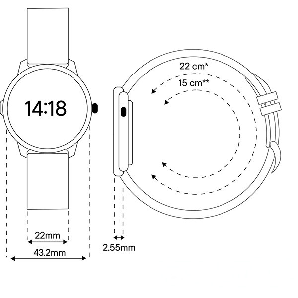 Denver Smartwatch | Denver | 1.4" (AMOLED, Hartslagmeter, bloeddrukmeter, bloedzuurstofsensor, Sportmodus) SWC-392B K070501302 - 4