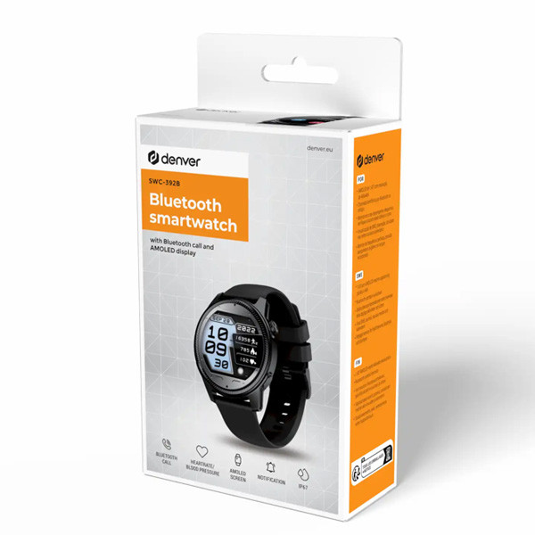 Denver Smartwatch | Denver | 1.4" (AMOLED, Hartslagmeter, bloeddrukmeter, bloedzuurstofsensor, Sportmodus) SWC-392B K070501302 - 6