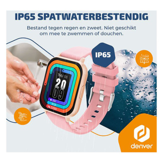 Denver Smartwatch | Denver | 1.81" (Bluetooth, Hartslagmeter, Slaapmonitor, 200 mAh batterij, Bellen, Roze) SWC-176RO K105005356 - 6