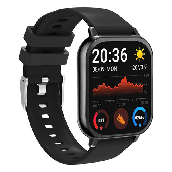 Denver Smartwatch | Denver | 1.81" (Bluetooth, Hartslagmeter, Slaapmonitor, 200 mAh batterij, Bellen, Zwart) SWC-176B K105005354 - 1