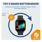 Denver Smartwatch | Denver | 1.81" (Bluetooth, Hartslagmeter, Slaapmonitor, 200 mAh batterij, Bellen, Zwart) SWC-176B K105005354 - 6