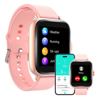 Denver Smartwatch met oortjes | Denver | 1.44” (Telefoonfunctie, Hartslagmeter, sportmodi, Slaapmonitor, 150 mAh batterij, Roze)  K105005290 - 3