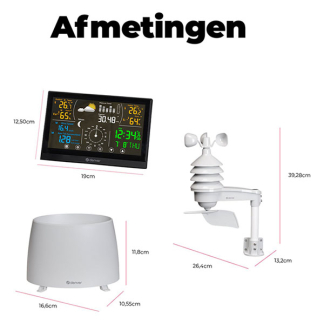Denver Weerstation | Denver | Binnen en buiten (8-in-1 buitensensor, Klok, Hygrometer, Kalender, Raam open-indicator, Touchscreen) WS-650 K170108376 - 2
