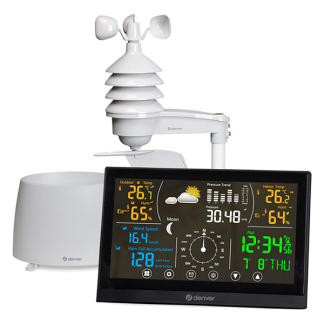 Denver Weerstation | Denver | Binnen en buiten (8-in-1 buitensensor, Radiogestuurde klok, Kalender, Alarmfunctie, Hygrometer, Weervoorspelling, Raam open-indicator, Comfort indicator, Touchscreen) WS-650 K170108376 - 1